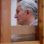Baksai József festőművész műtermében
