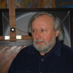 Pirk László festőművész műtermében