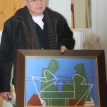 Lukács Tibor festőművész műtermében